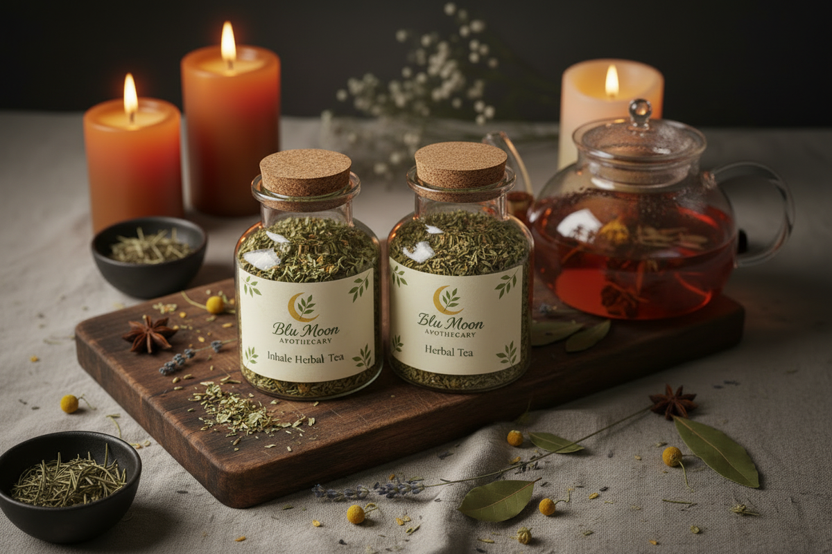Apothecary Jars with Teapot